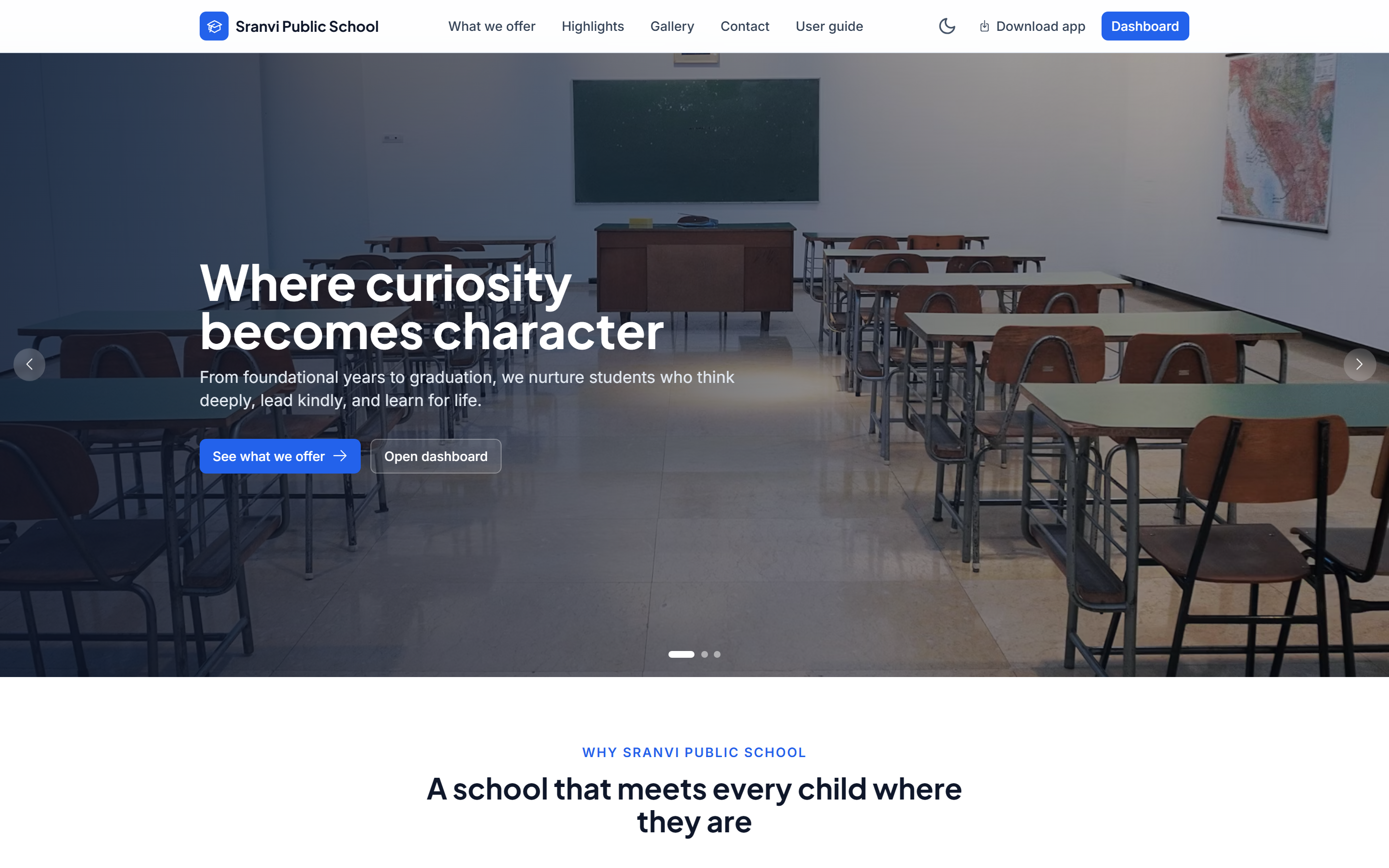 Your school gets a public site too
